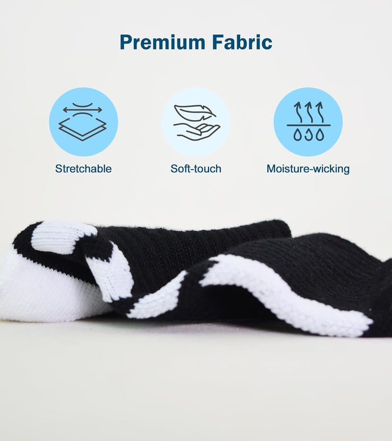 Popuid Youth Thick Basketball Socks for Boys - Cushioned Sports Compression Sock for Active Kids, Fits Ages 6-12 - Image 3